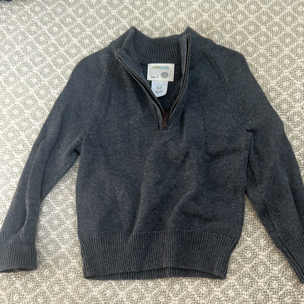 Crewcuts Gray Half-Zip Sweater for Women